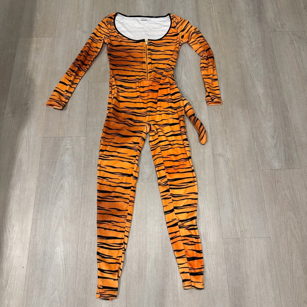Spirit halloween Tiger catsuit size xs